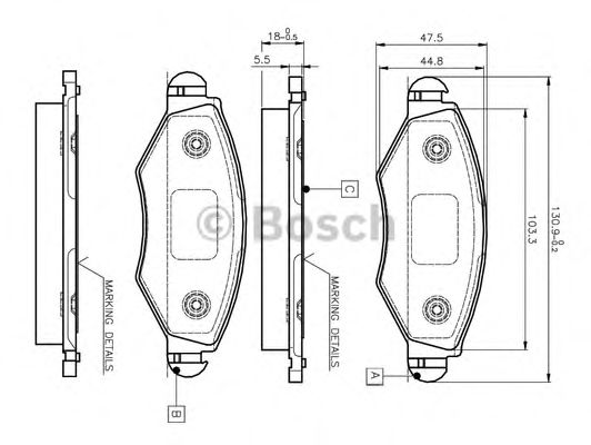 BOSCH 0 986 TB2 316 Тормозные колодки для PEUGEOT 207 (Пежо 207) BOSCH 0 986 TB2 316 Тормозные колодки для PEUGEOT 207 (Пежо 207)