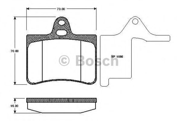 BOSCH 0 986 TB2 400 Тормозные колодки для CITROËN C5 II (CитроËн С5 2) BOSCH 0 986 TB2 400 Тормозные колодки для CITROËN C5 II (CитроËн С5 2)