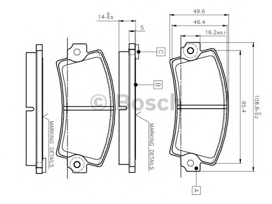 BOSCH 0 986 TB2 485 Тормозные колодки для RENAULT LE CAR (Рено Лэ cар) BOSCH 0 986 TB2 485 Тормозные колодки для RENAULT LE CAR (Рено Лэ cар)