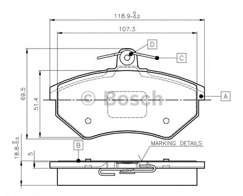 BOSCH 0 986 TB2 506 Тормозные колодки для AUDI 90 (Ауди 90) BOSCH 0 986 TB2 506 Тормозные колодки для AUDI 90 (Ауди 90)