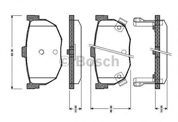 BOSCH 0 986 TB2 618 Тормозные колодки для KIA FORTE II (Киа Фортэ 2) BOSCH 0 986 TB2 618 Тормозные колодки для KIA FORTE II (Киа Фортэ 2)