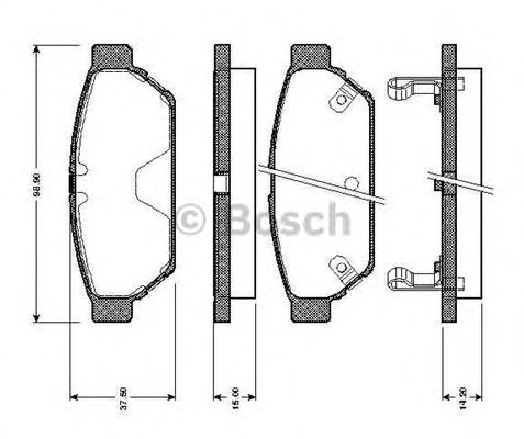 BOSCH 0 986 TB2 698 Тормозные колодки для MITSUBISHI MIRAGE (Митсубиши/митсубиси Мирагэ) BOSCH 0 986 TB2 698 Тормозные колодки для MITSUBISHI MIRAGE (Митсубиши/митсубиси Мирагэ)