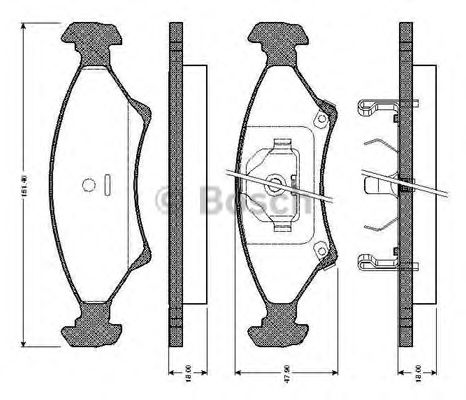 BOSCH 0 986 TB2 716 Тормозные колодки для KIA MENTOR (Киа Мэнтор) BOSCH 0 986 TB2 716 Тормозные колодки для KIA MENTOR (Киа Мэнтор)