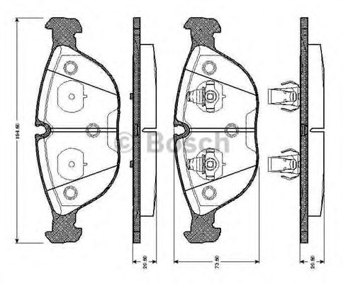 BOSCH 0 986 TB2 744 Тормозные колодки для VOLKSWAGEN (Фольксваген) BOSCH 0 986 TB2 744 Тормозные колодки для VOLKSWAGEN (Фольксваген)