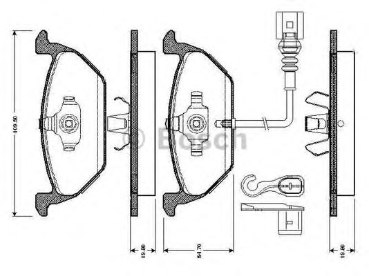 BOSCH 0 986 TB2 756 Тормозные колодки для SEAT ALTEA (Сеат Алтэа) BOSCH 0 986 TB2 756 Тормозные колодки для SEAT ALTEA (Сеат Алтэа)