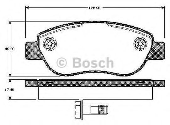 BOSCH 0 986 TB2 874 Тормозные колодки для FIAT (Фиат) BOSCH 0 986 TB2 874 Тормозные колодки для FIAT (Фиат)