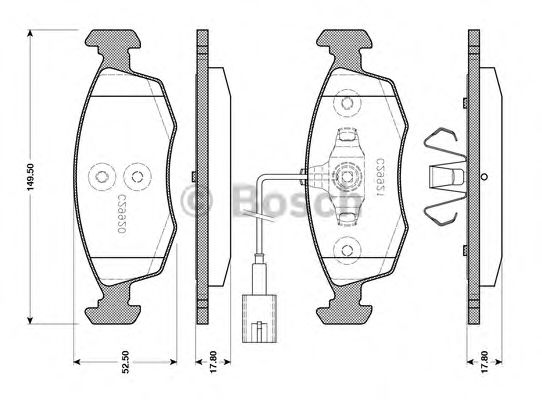 BOSCH 0 986 TB3 143 Тормозные колодки передний мост для FIAT 500 C (Фиат 500 c) BOSCH 0 986 TB3 143 Тормозные колодки передний мост для FIAT 500 C (Фиат 500 c)