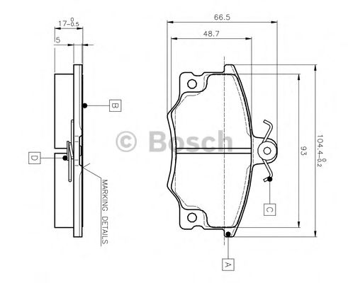 BOSCH 0 986 TB2 006 Тормозные колодки для FIAT TEMPRA (Фиат Тэмпра) BOSCH 0 986 TB2 006 Тормозные колодки для FIAT TEMPRA (Фиат Тэмпра)