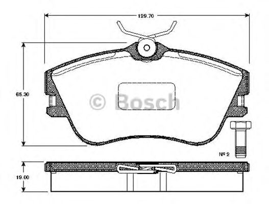 BOSCH 0 986 TB2 027 Тормозные колодки для VOLKSWAGEN T4 MULTIVAN (Фольксваген Т4 мултиvан) BOSCH 0 986 TB2 027 Тормозные колодки для VOLKSWAGEN T4 MULTIVAN (Фольксваген Т4 мултиvан)