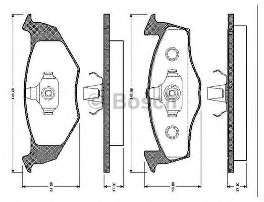 BOSCH 0 986 TB2 036 Тормозные колодки для VOLKSWAGEN GOL (Фольксваген Гол) BOSCH 0 986 TB2 036 Тормозные колодки для VOLKSWAGEN GOL (Фольксваген Гол)