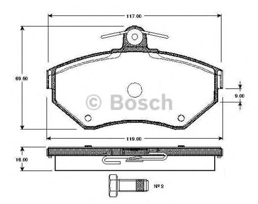 BOSCH 0 986 TB2 039 Тормозные колодки для VOLKSWAGEN JETTA II (Фольксваген Жэтта 2) BOSCH 0 986 TB2 039 Тормозные колодки для VOLKSWAGEN JETTA II (Фольксваген Жэтта 2)