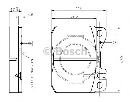 BOSCH 0 986 TB2 051 Тормозные колодки передний мост для VOLKSWAGEN LT 28-50 (Фольксваген Лт 28-50) BOSCH 0 986 TB2 051 Тормозные колодки передний мост для VOLKSWAGEN LT 28-50 (Фольксваген Лт 28-50)