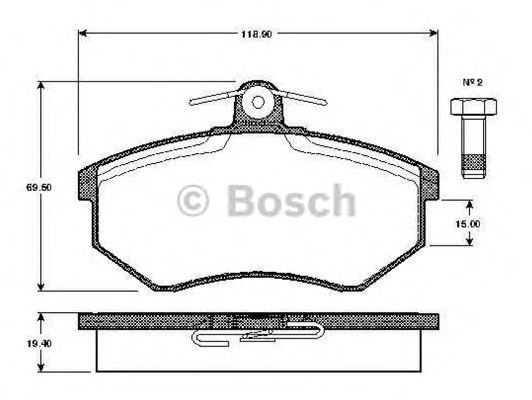BOSCH 0 986 TB2 070 Тормозные колодки передний мост для CHERY FORA (Чери Фора) BOSCH 0 986 TB2 070 Тормозные колодки передний мост для CHERY FORA (Чери Фора)