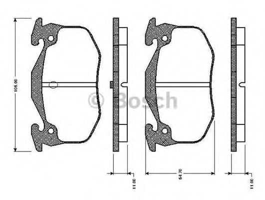 BOSCH 0 986 TB2 078 Тормозные колодки для RENAULT CLIO I (Рено Cлио и) BOSCH 0 986 TB2 078 Тормозные колодки для RENAULT CLIO I (Рено Cлио и)