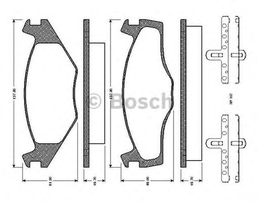 BOSCH 0 986 TB2 090 Тормозные колодки для VOLKSWAGEN CADDY I (Фольксваген Cаддъ и) BOSCH 0 986 TB2 090 Тормозные колодки для VOLKSWAGEN CADDY I (Фольксваген Cаддъ и)