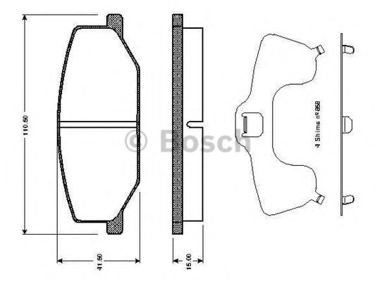 BOSCH 0 986 TB2 100 Тормозные колодки для SUZUKI JIMNY SIERRA (Сузуки Жимнъ сиэрра) BOSCH 0 986 TB2 100 Тормозные колодки для SUZUKI JIMNY SIERRA (Сузуки Жимнъ сиэрра)
