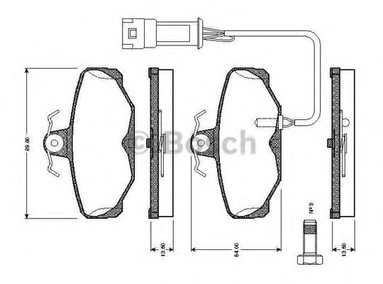 BOSCH 0 986 TB2 105 Тормозные колодки задний мост для FORD SCORPIO I (Форд Скорпио 1) BOSCH 0 986 TB2 105 Тормозные колодки задний мост для FORD SCORPIO I (Форд Скорпио 1)