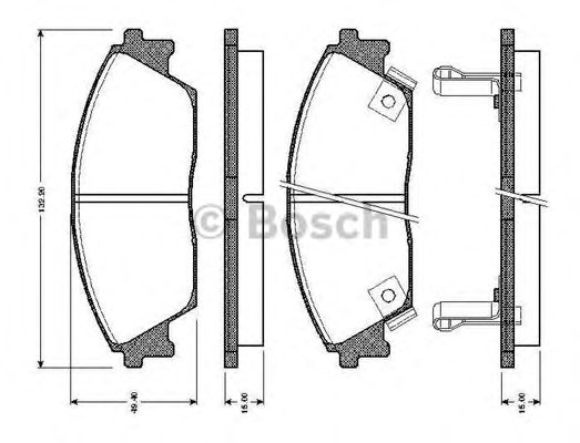 BOSCH 0 986 TB2 118 Тормозные колодки для HONDA PRELUDE III (Хонда Прэлудэ 3) BOSCH 0 986 TB2 118 Тормозные колодки для HONDA PRELUDE III (Хонда Прэлудэ 3)