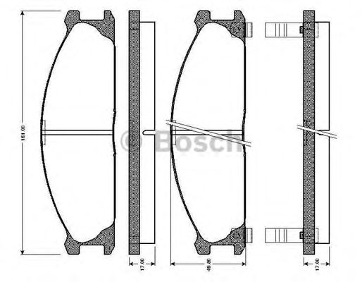 BOSCH 0 986 TB2 123 Тормозные колодки для NISSAN PICKUP III (Ниссан Пиcкуп 3) BOSCH 0 986 TB2 123 Тормозные колодки для NISSAN PICKUP III (Ниссан Пиcкуп 3)