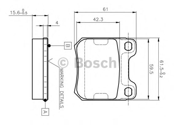 BOSCH 0 986 TB2 125 Тормозные колодки для OPEL OMEGA A (Опель Омэга а) BOSCH 0 986 TB2 125 Тормозные колодки для OPEL OMEGA A (Опель Омэга а)