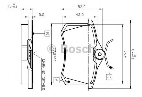 BOSCH 0 986 TB2 140 Тормозные колодки для SEAT TOLEDO (Сеат Толэдо) BOSCH 0 986 TB2 140 Тормозные колодки для SEAT TOLEDO (Сеат Толэдо)