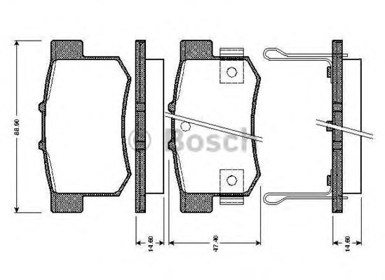 BOSCH 0 986 TB2 179 Тормозные колодки для HONDA SHUTTLE (Хонда Шуттлэ) BOSCH 0 986 TB2 179 Тормозные колодки для HONDA SHUTTLE (Хонда Шуттлэ)