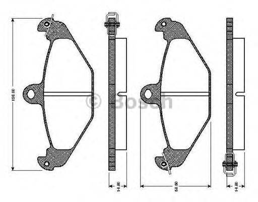 BOSCH 0 986 TB2 192 Тормозные колодки задний мост для RENAULT SAFRANE (Рено Сафранэ) BOSCH 0 986 TB2 192 Тормозные колодки задний мост для RENAULT SAFRANE (Рено Сафранэ)