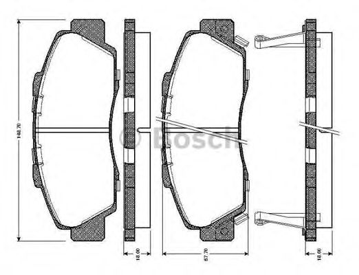 BOSCH 0 986 TB2 193 Тормозные колодки для HONDA SHUTTLE (Хонда Шуттлэ) BOSCH 0 986 TB2 193 Тормозные колодки для HONDA SHUTTLE (Хонда Шуттлэ)