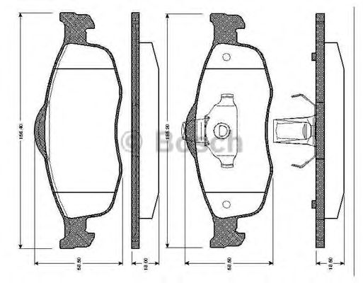 BOSCH 0 986 TB2 240 Тормозные колодки для FORD MONDEO (Форд Мондэо) BOSCH 0 986 TB2 240 Тормозные колодки для FORD MONDEO (Форд Мондэо)