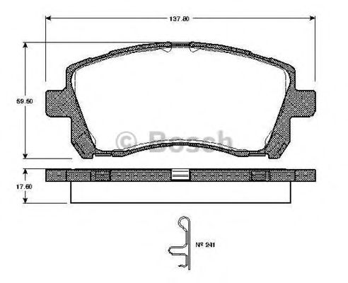 BOSCH 0 986 TB2 327 Тормозные колодки для SUBARU LIBERTY III (Субару Либэртъ 3) BOSCH 0 986 TB2 327 Тормозные колодки для SUBARU LIBERTY III (Субару Либэртъ 3)
