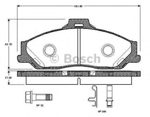 BOSCH 0 986 TB2 361 Тормозные колодки для MAZDA PROCEED/DRIFTER (Мазда Просид/дрифтэр) BOSCH 0 986 TB2 361 Тормозные колодки для MAZDA PROCEED/DRIFTER (Мазда Просид/дрифтэр)