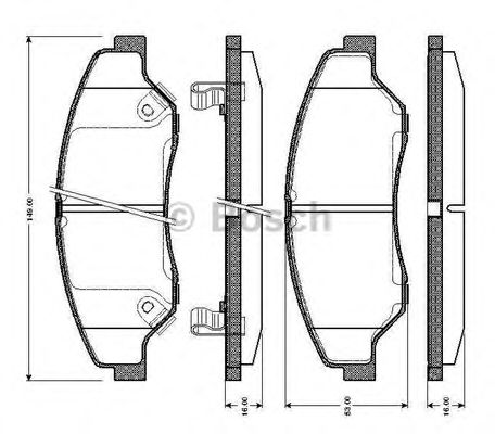 BOSCH 0 986 TB2 366 Тормозные колодки для KIA SPORTAGE (Киа Спортейдж) BOSCH 0 986 TB2 366 Тормозные колодки для KIA SPORTAGE (Киа Спортейдж)