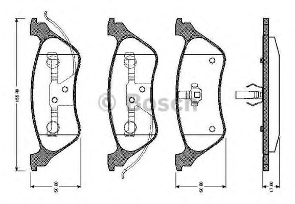 BOSCH 0 986 TB2 388 Тормозные колодки для CHRYSLER TOWN COUNTRY IV (Крайслер Таун кантри 4) BOSCH 0 986 TB2 388 Тормозные колодки для CHRYSLER TOWN COUNTRY IV (Крайслер Таун кантри 4)