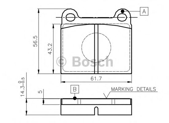 BOSCH 0 986 TB2 470 Тормозные колодки для AUDI 100 (Ауди 100) BOSCH 0 986 TB2 470 Тормозные колодки для AUDI 100 (Ауди 100)