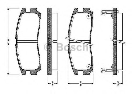 BOSCH 0 986 TB2 615 Тормозные колодки для MITSUBISHI DEBONAIR (Митсубиши/митсубиси Дэбонаир) BOSCH 0 986 TB2 615 Тормозные колодки для MITSUBISHI DEBONAIR (Митсубиши/митсубиси Дэбонаир)