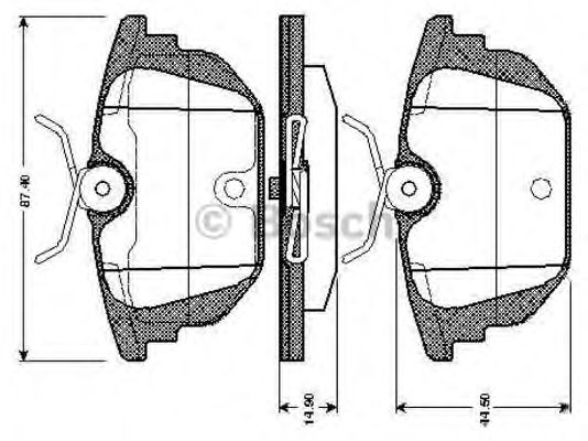 BOSCH 0 986 TB2 780 Тормозные колодки для FIAT TEMPRA (Фиат Тэмпра) BOSCH 0 986 TB2 780 Тормозные колодки для FIAT TEMPRA (Фиат Тэмпра)