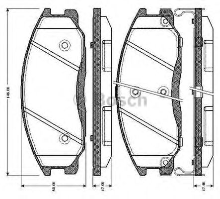 BOSCH 0 986 TB2 815 Тормозные колодки для SSANGYONG KYRON (Сан-янг/санянг Кайрон) BOSCH 0 986 TB2 815 Тормозные колодки для SSANGYONG KYRON (Сан-янг/санянг Кайрон)