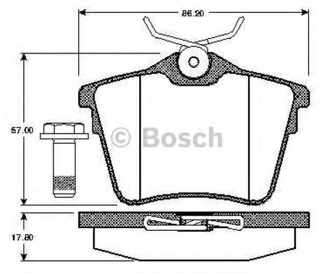 BOSCH 0 986 TB2 881 Тормозные колодки для PEUGEOT 407 (Пежо 407) BOSCH 0 986 TB2 881 Тормозные колодки для PEUGEOT 407 (Пежо 407)