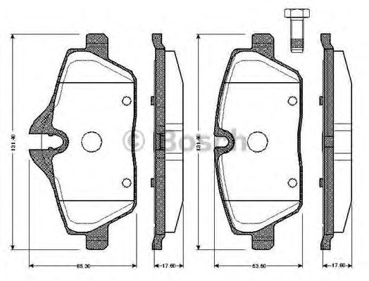 BOSCH 0 986 TB2 889 Тормозные колодки для MINI MINI CLUBVAN (Мини Мини cлубvан) BOSCH 0 986 TB2 889 Тормозные колодки для MINI MINI CLUBVAN (Мини Мини cлубvан)