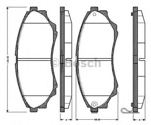 BOSCH 0 986 TB2 925 Тормозные колодки для MAZDA PROCEED/DRIFTER (Мазда Просид/дрифтэр) BOSCH 0 986 TB2 925 Тормозные колодки для MAZDA PROCEED/DRIFTER (Мазда Просид/дрифтэр)