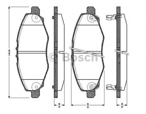 BOSCH 0 986 TB2 943 Тормозные колодки передний мост для TOYOTA INNOVA (Тойота/тоета Инноvа) BOSCH 0 986 TB2 943 Тормозные колодки передний мост для TOYOTA INNOVA (Тойота/тоета Инноvа)