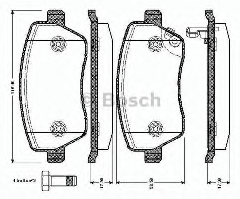 BOSCH 0 986 TB2 965 Тормозные колодки передний мост для OPEL AGILA (Опель Агила) BOSCH 0 986 TB2 965 Тормозные колодки передний мост для OPEL AGILA (Опель Агила)