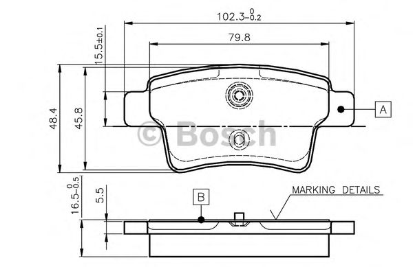 BOSCH 0 986 TB2 980 Тормозные колодки для CITROËN C4 PICASSO I (CитроËн С4 пикассо 1) BOSCH 0 986 TB2 980 Тормозные колодки для CITROËN C4 PICASSO I (CитроËн С4 пикассо 1)