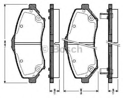 BOSCH 0 986 TB3 007 Тормозные колодки для DODGE JOURNEY (Додж Жоурнэъ) BOSCH 0 986 TB3 007 Тормозные колодки для DODGE JOURNEY (Додж Жоурнэъ)