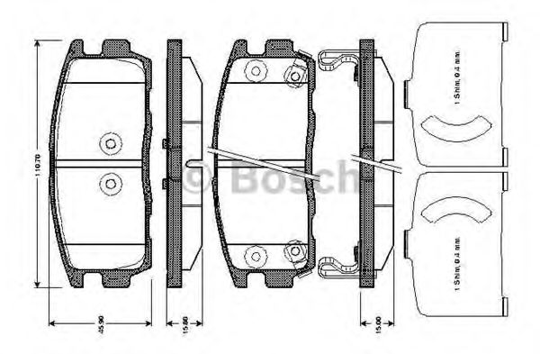 BOSCH 0 986 TB3 008 Тормозные колодки для CHEVROLET CAPTIVA (Шевроле Каптива) BOSCH 0 986 TB3 008 Тормозные колодки для CHEVROLET CAPTIVA (Шевроле Каптива)