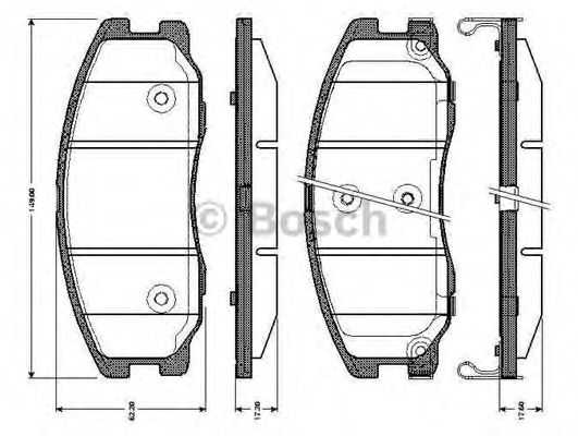 BOSCH 0 986 TB3 017 Тормозные колодки для CHEVROLET CAPTIVA (Шевроле Каптива) BOSCH 0 986 TB3 017 Тормозные колодки для CHEVROLET CAPTIVA (Шевроле Каптива)