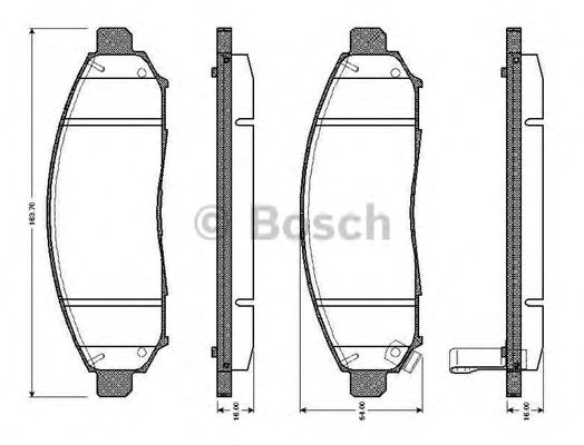 BOSCH 0 986 TB3 054 Тормозные колодки для NISSAN CAMIONES / FRONTIER (Ниссан Cамионэс / фронтиэр)