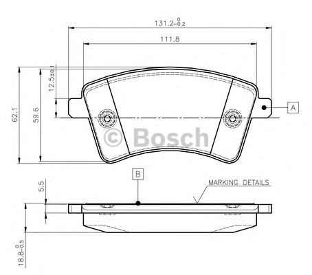 BOSCH 0 986 TB3 062 Тормозные колодки передний мост для RENAULT KANGOO / GRAND KANGOO (Рено Кангу / гранд кангу) BOSCH 0 986 TB3 062 Тормозные колодки передний мост для RENAULT KANGOO / GRAND KANGOO (Рено Кангу / гранд кангу)