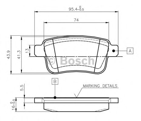 BOSCH 0 986 TB3 063 Тормозные колодки для RENAULT KANGOO / GRAND KANGOO (Рено Кангу / гранд кангу) BOSCH 0 986 TB3 063 Тормозные колодки для RENAULT KANGOO / GRAND KANGOO (Рено Кангу / гранд кангу)