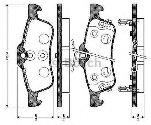 BOSCH 0 986 TB3 073 Тормозные колодки задний мост для DAIHATSU CHARADE (Дайхатсу Чарадэ) BOSCH 0 986 TB3 073 Тормозные колодки задний мост для DAIHATSU CHARADE (Дайхатсу Чарадэ)